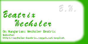 beatrix wechsler business card